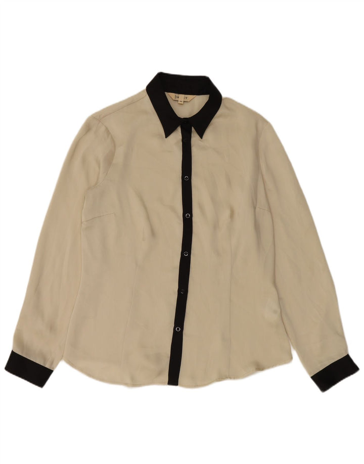 Vintage dameskjorte IT 46 Large Beige Colourblock Polyester