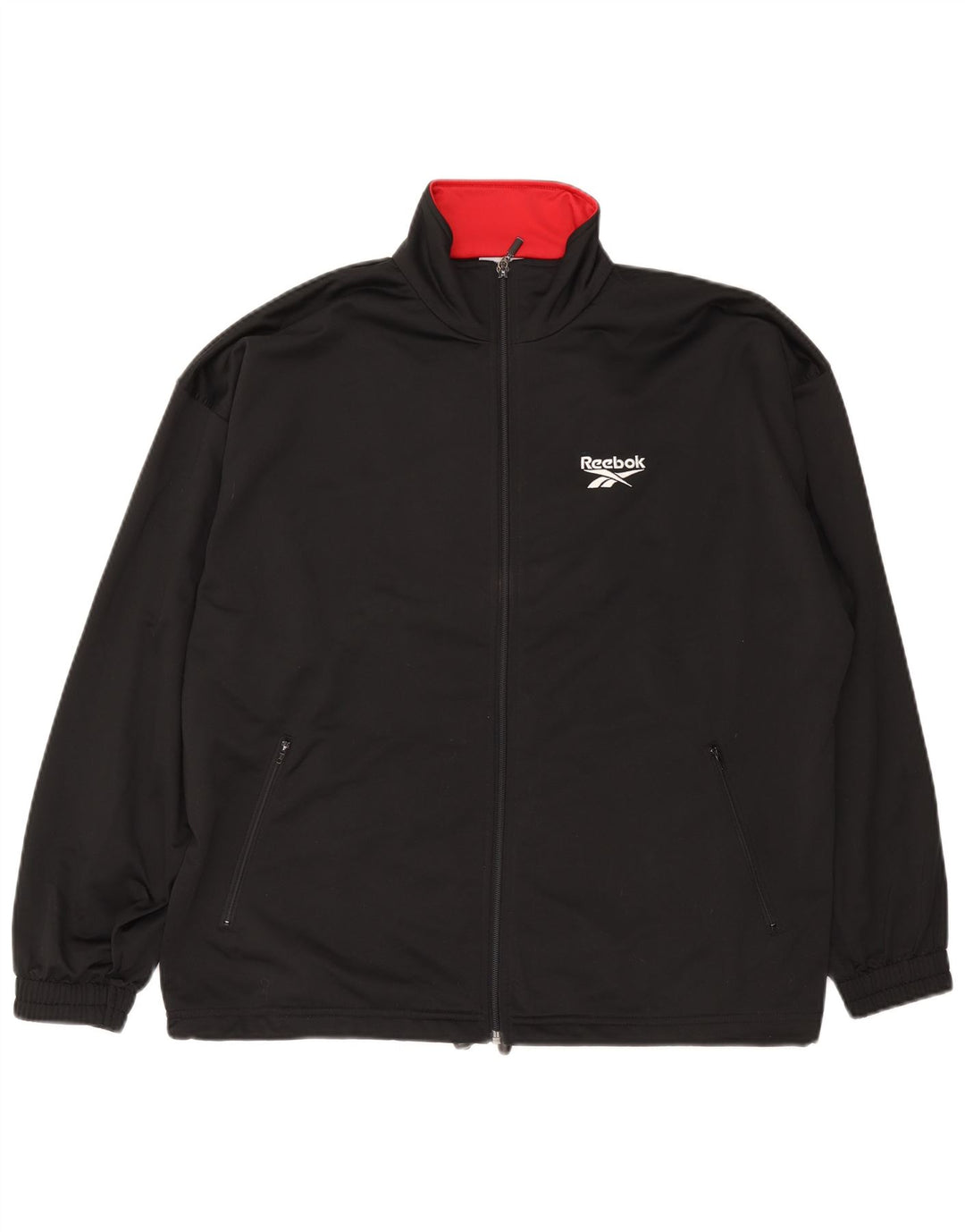 Reebok Herre Grafisk Loose Fit træningsdragt Top jakke Lille sort polyester
