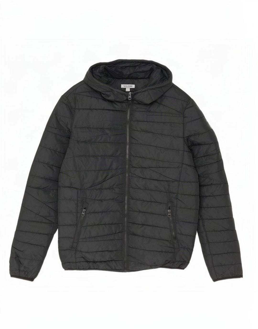 Jack & Jones Herre hættepolstret jakke UK 36 Lille sort polyester