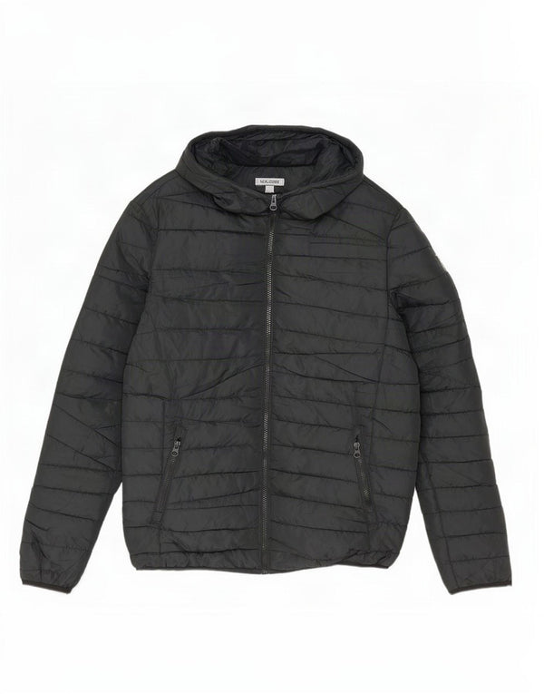 Jack & Jones Herre hættepolstret jakke UK 36 Lille sort polyester