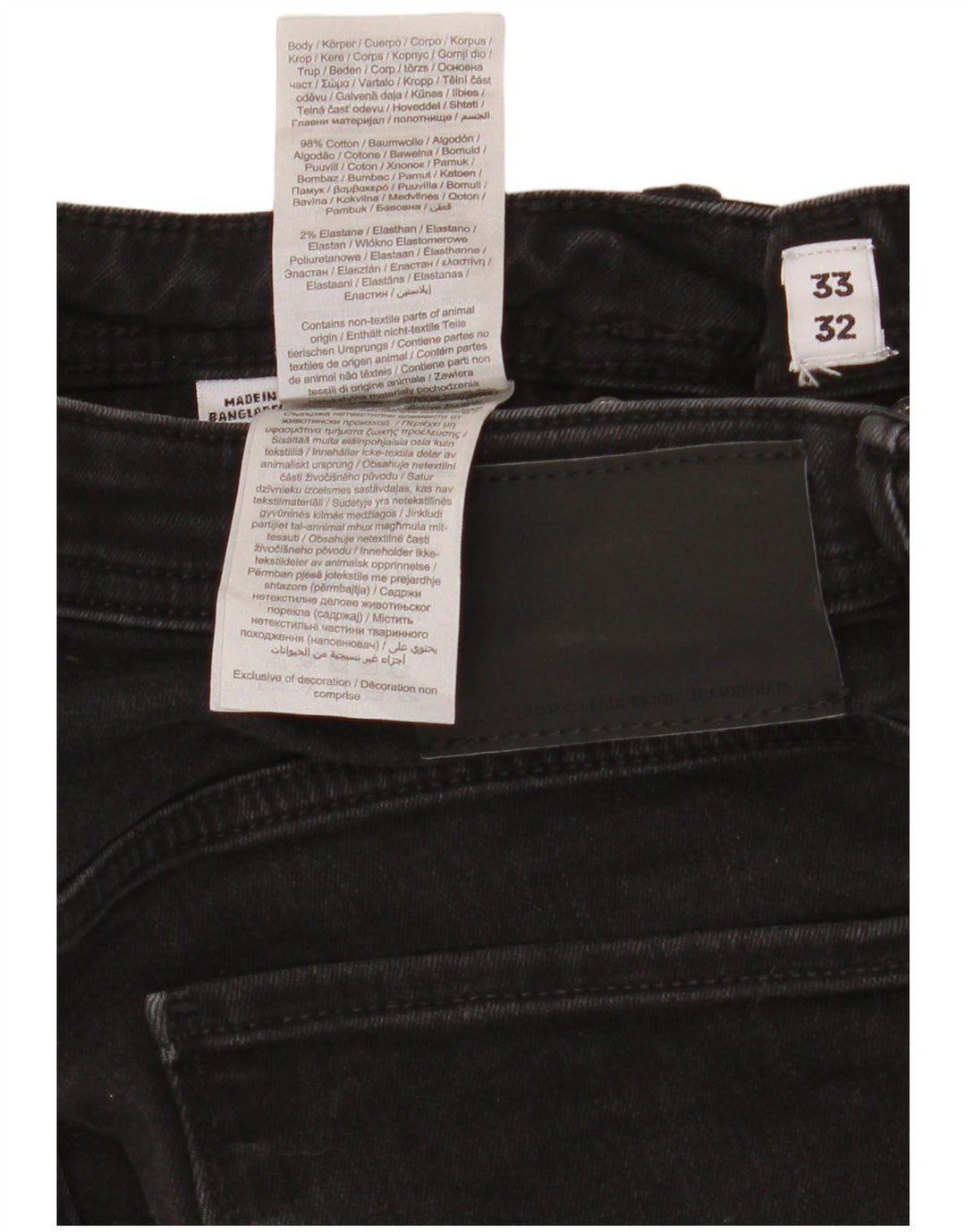 Jack & Jones Herre GLENN Slim Jeans W33 L32 Sort Bomuld