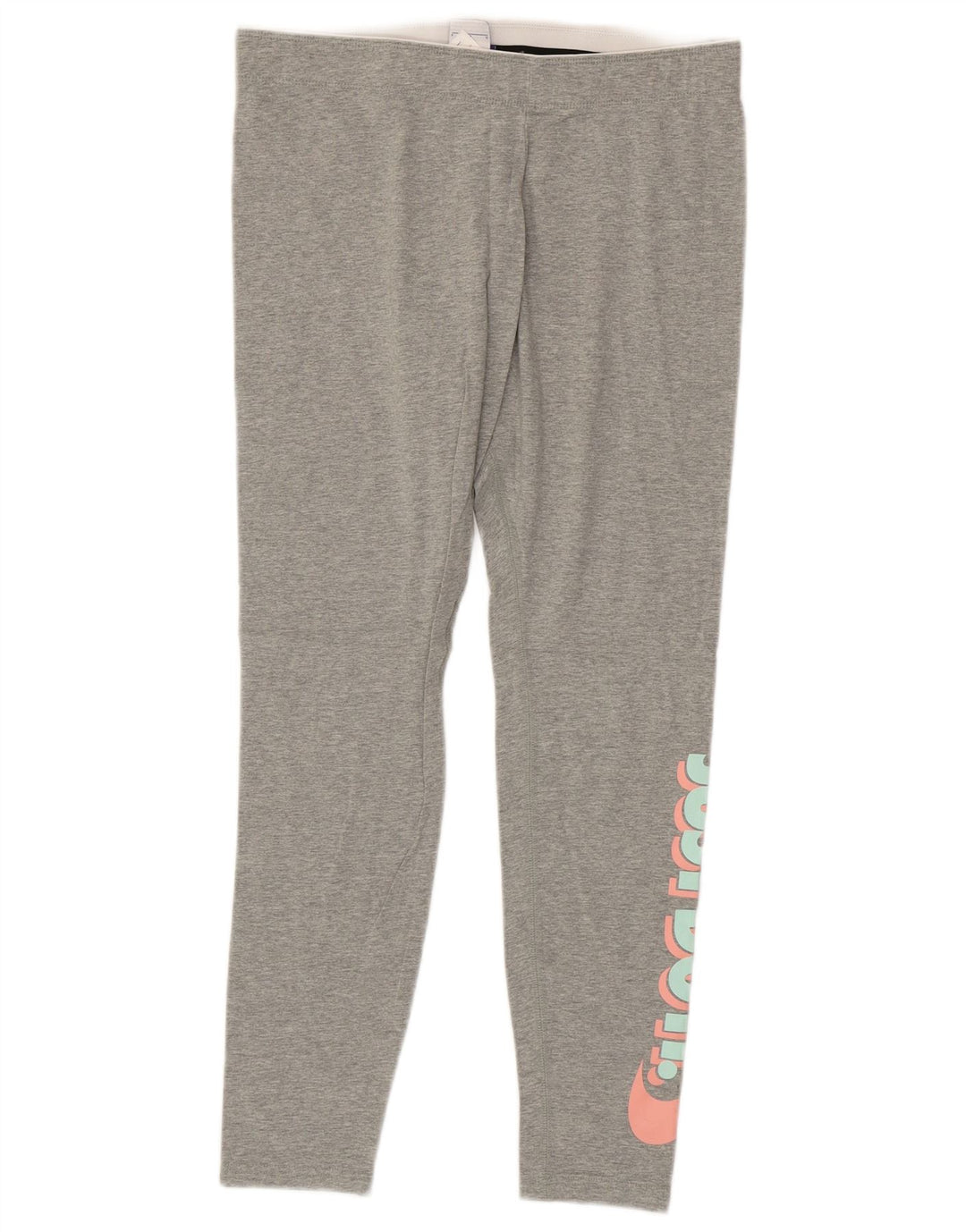 NIKE Womens Graphic Leggings UK 16 Large Grey Cotton