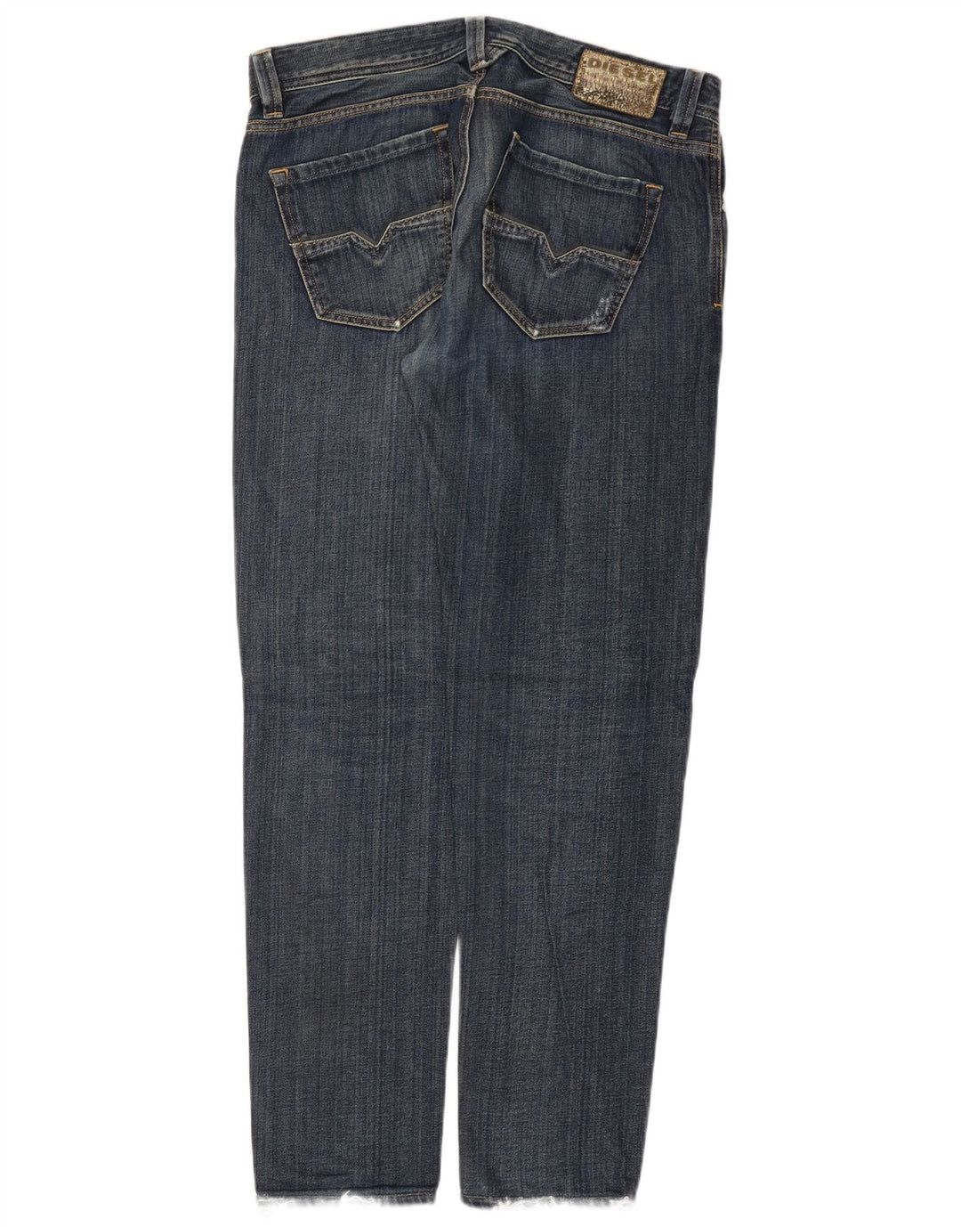 DIESEL Dame Larkee Distressed Slim Jeans W32 L32 Blå Bomuld