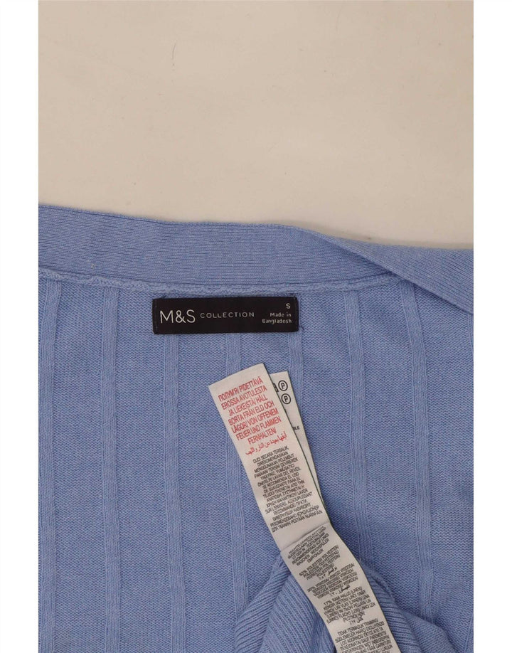 Marks & Spencer Dame Oversized Open Cardigan Sweater UK 10 Small Blue