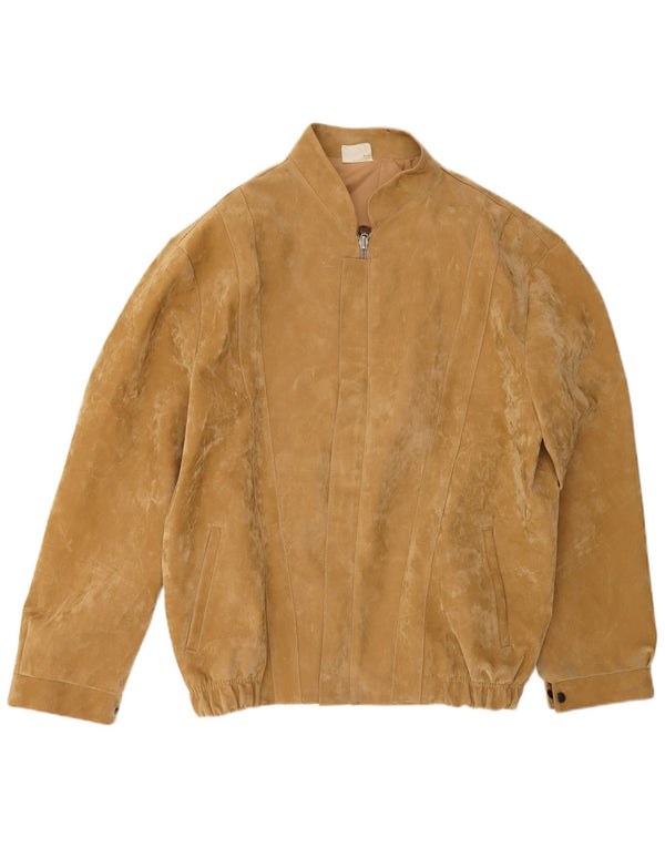 Vintage herre ruskind bomberjakke UK 40 Large Beige