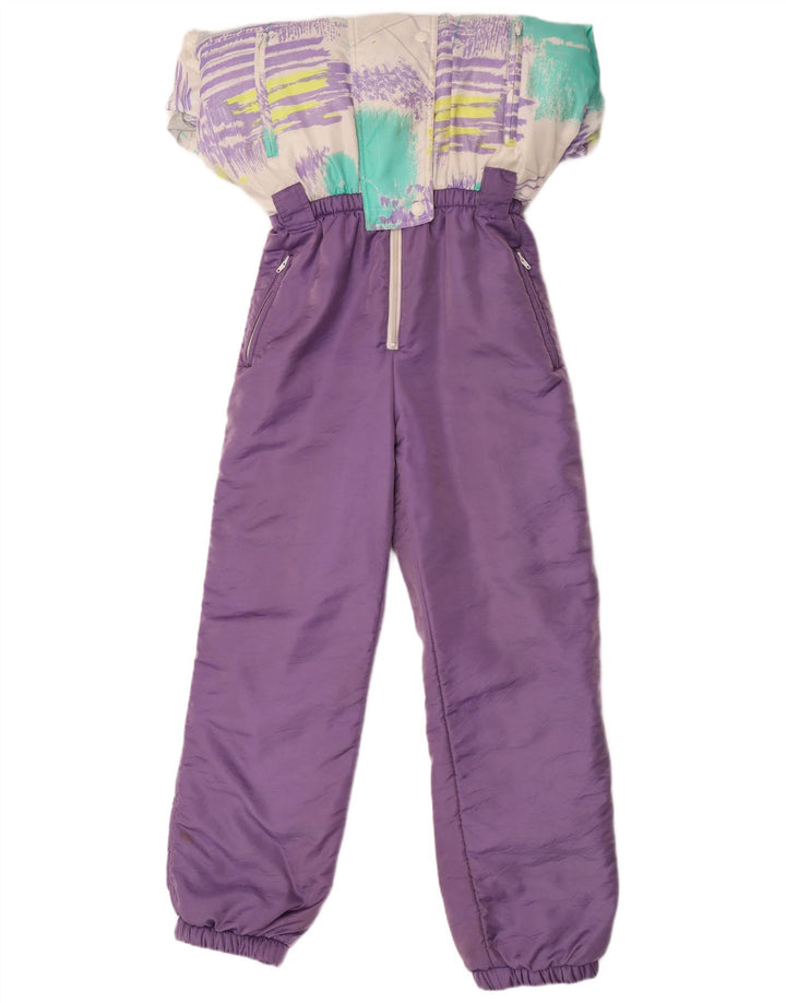 Golden Team Dame Ski Jumpsuit IT 44 Medium Lilla Colourblock Polyamid