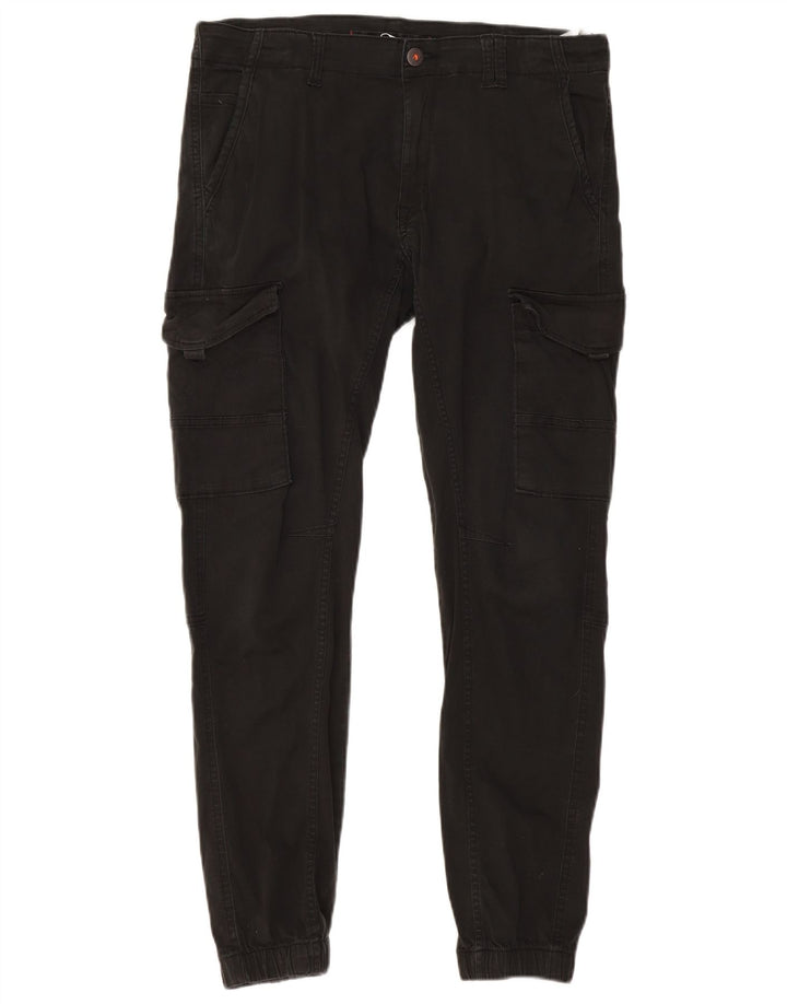 JACK & JONES Herre jogger Cargo Bukser W34 L30 Sort Bomuld