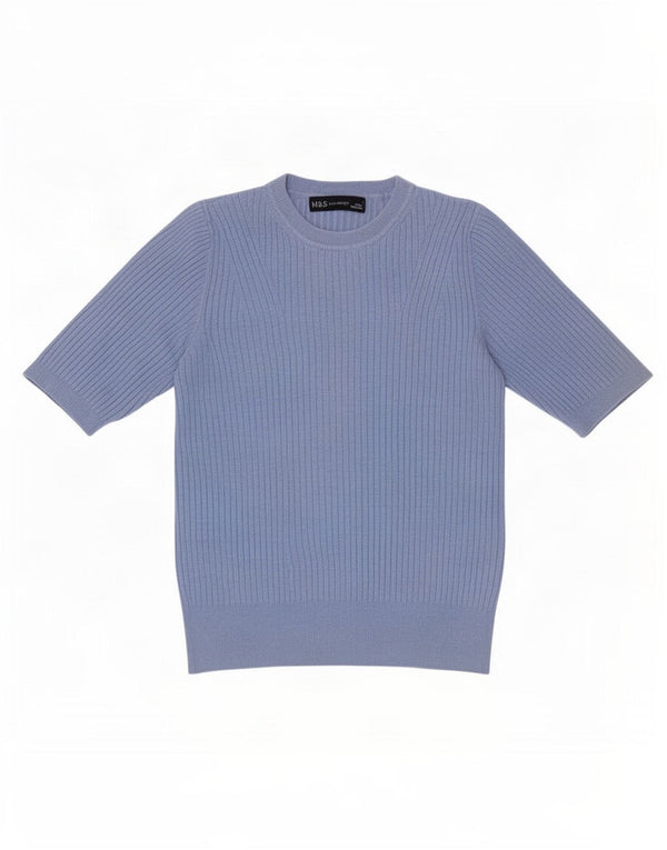 Marks & Spencer Dame sweater med rund hals DK 8 Lille blå