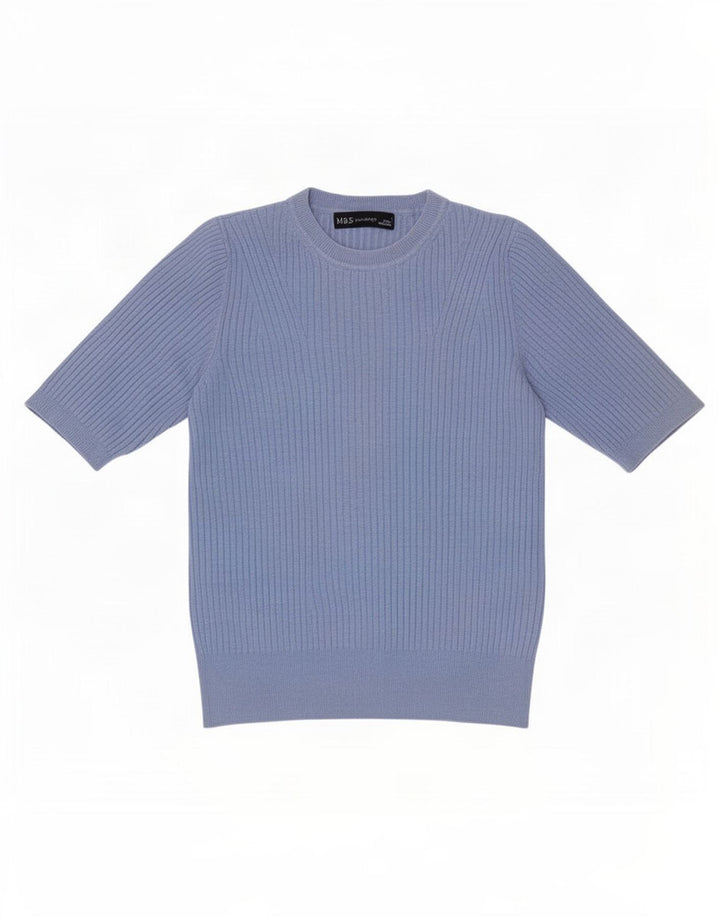 Marks & Spencer Dame sweater med rund hals DK 8 Lille blå