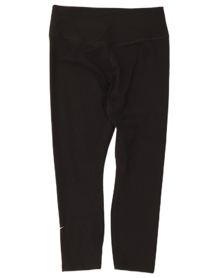 Nike Dame Dri Fit Capri Leggings UK 12 Medium Sort
