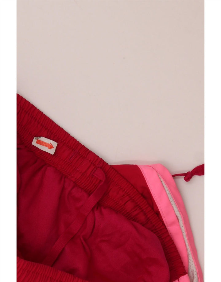 NIKE Dri Fit sportsshorts til kvinder UK 10 Small Red Colourblock Polyester