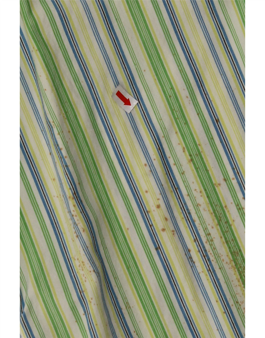 INVICTA Mens Short Sleeve Shirt Large Green Striped Cotton