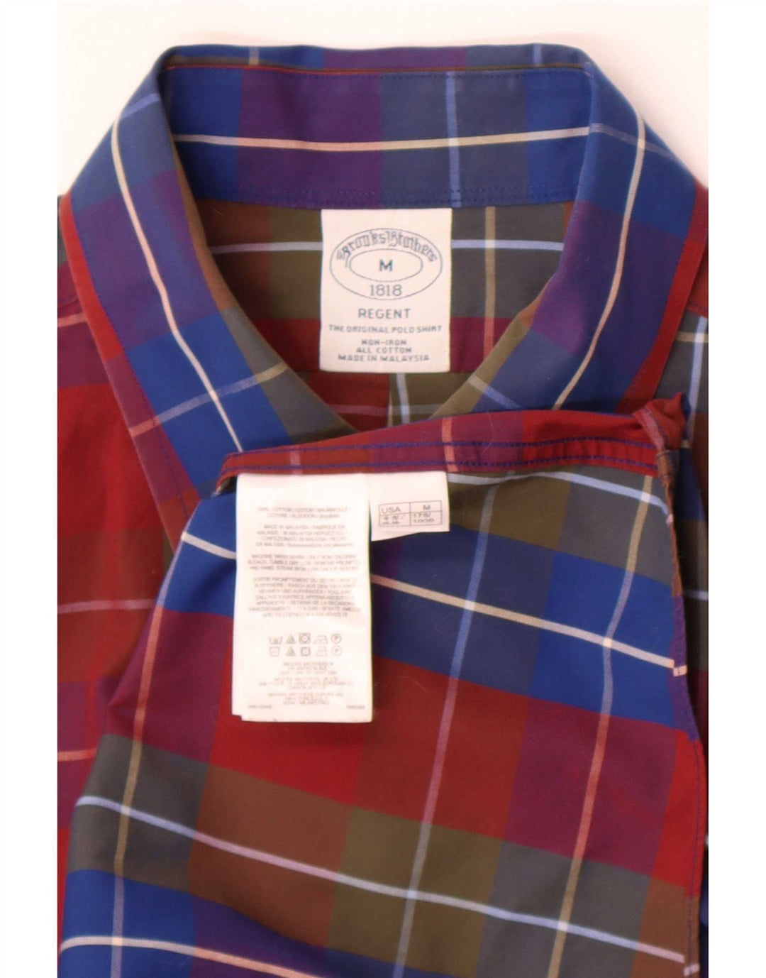 Brooks Brothers Herre Regent-skjorte Medium Flerfarvet Plaid Bomuld