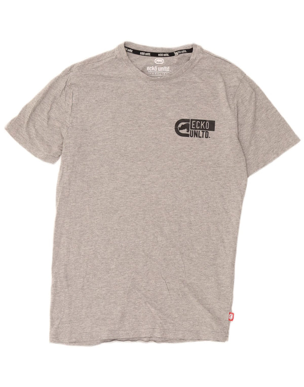 Ecko Unltd Herre Grafisk T-Shirt Top Medium Grå Bomuld