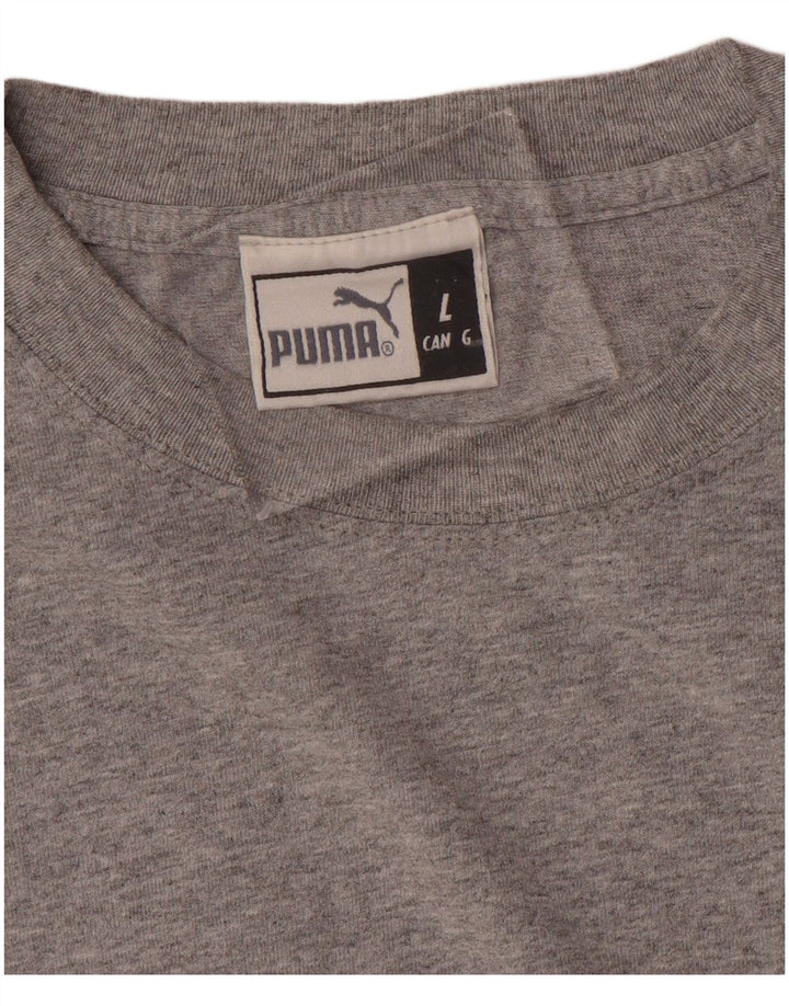 PUMA Grafisk T-shirt top til mænd, stor grå