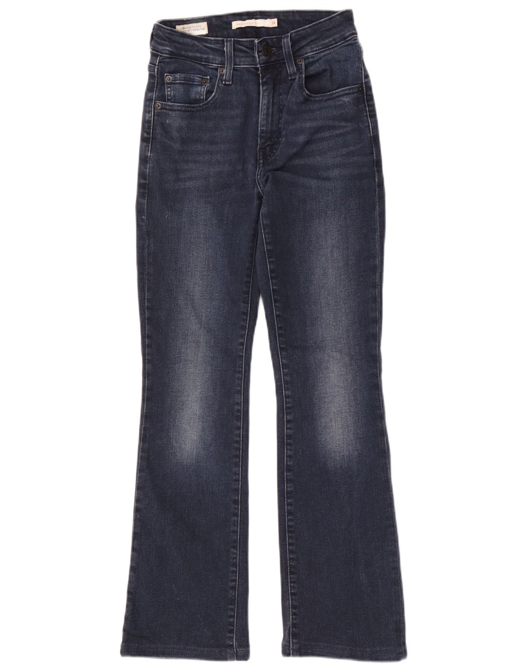 Levi's Dame 725 High Rise Bootcut Jeans W24 L30 Marineblå Bomuld
