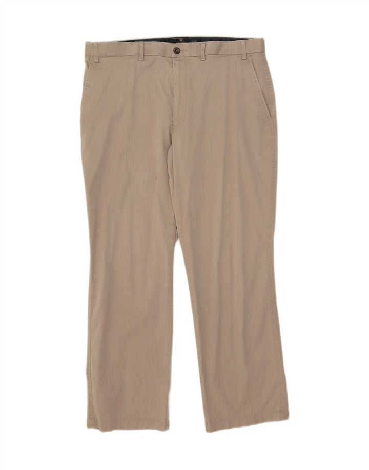 Marks & Spencer Dame Blue Harbor Straight Chino Bukser W36 L29 Beige