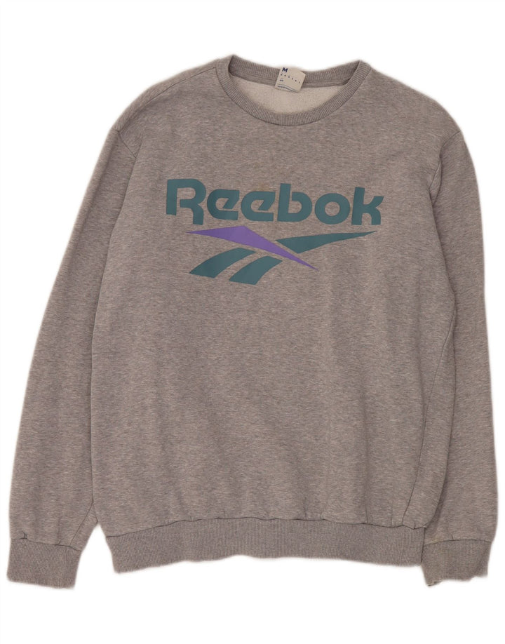 Reebok Herre grafisk sweatshirt Jumper Medium Grå Bomuld