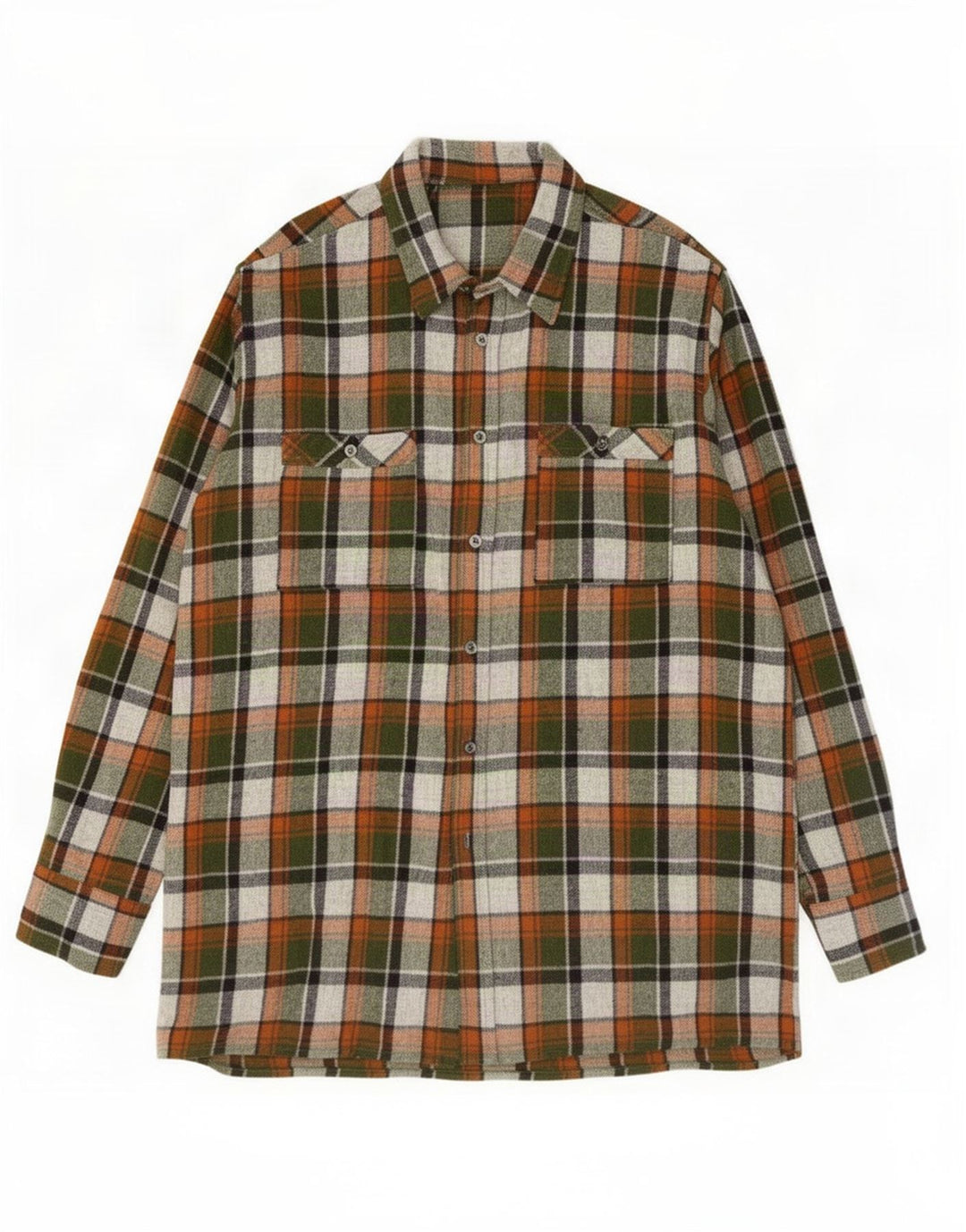 Vintage herre flannel skjorte stor flerfarvet plaid