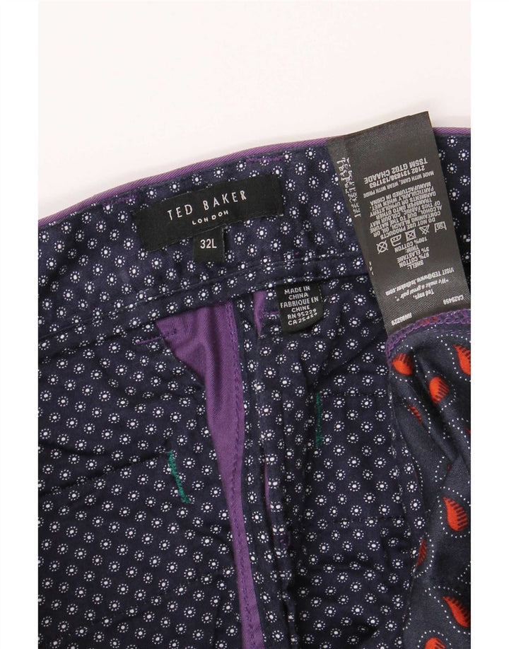 Ted Baker Herre Slim Chino Bukser W32 L33 Lilla Bomuld