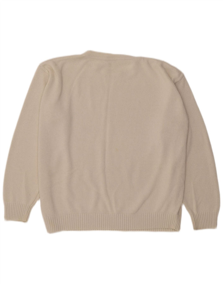 Rosner Dame Grafisk Crew Neck Jumper Sweater IT 54 3XL Off White