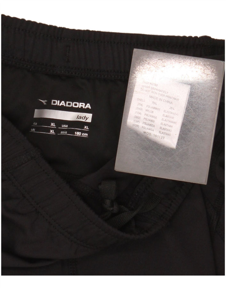 Diadora sportsshorts til kvinder UK 18 XL sort polyamid