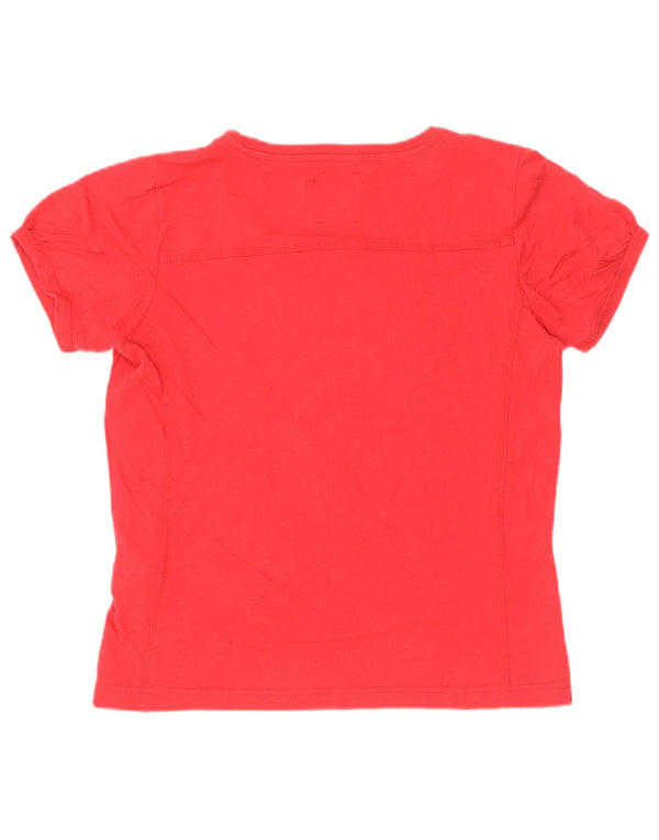 Champion Dame Easy Fit T-Shirt Top UK 12 Medium Rød Bomuld