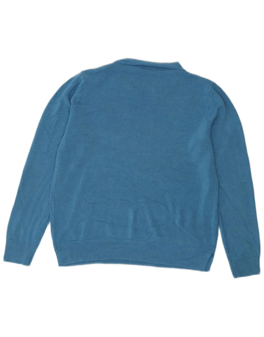 Marks & Spencer Dame Boat Neck Jumper Sweater UK 14 Medium Blue