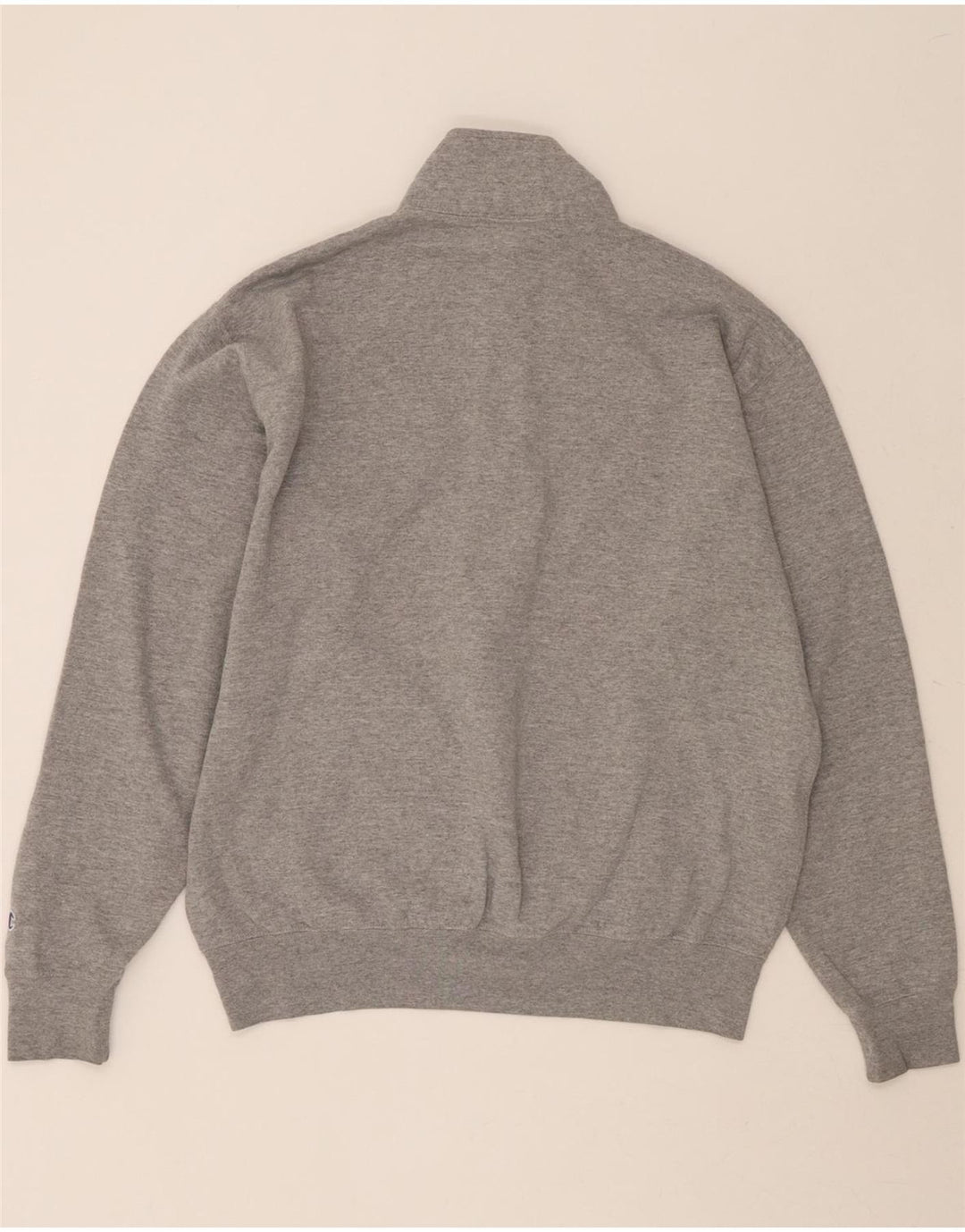 CHAMPION Mens Zip Neck Sweatshirt Jumper Large Grey Vintage Champion and Second-Hand Champion from Messina Hembry 