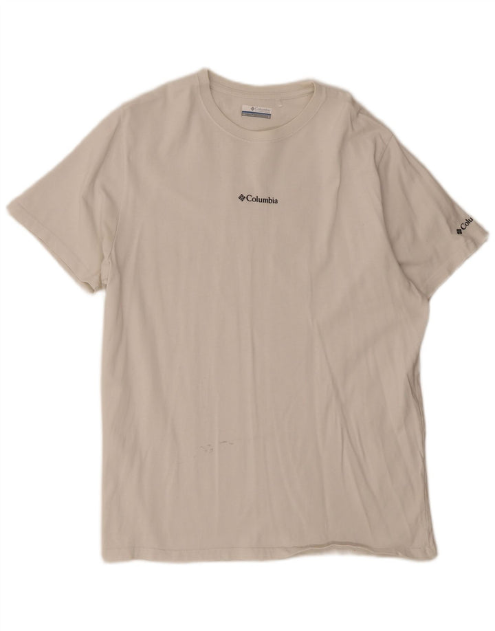 Columbia Herre grafisk T-shirt Top Stor hvid bomuld
