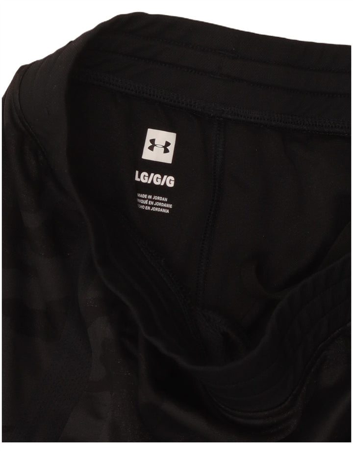 UNDER ARMOUR Dame træningsdragt Bukser UK 16 Large Black Camouflage