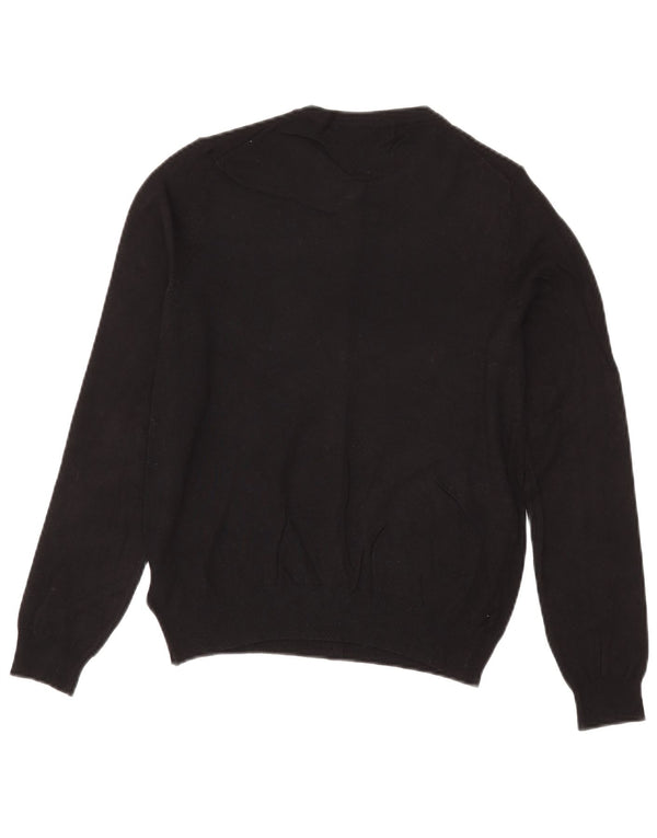 Marks & Spencer Womens Crop Cardigan Sweater UK 14 Large Black Viscose
