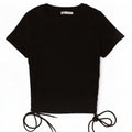 Zara Womens Crop Top UK 12 Medium Black Polyester