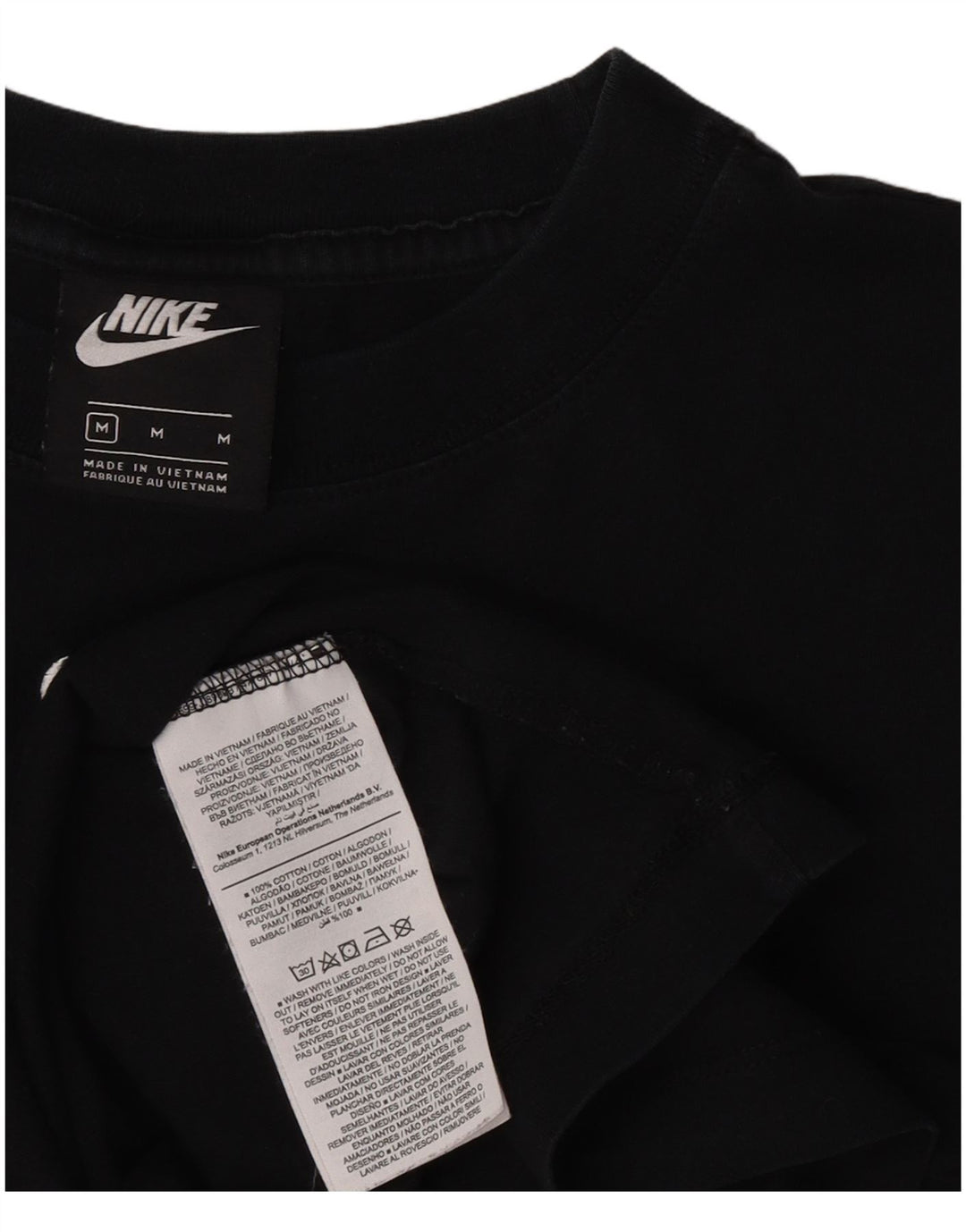 Nike T-shirt top mellem sort bomuld til mænd