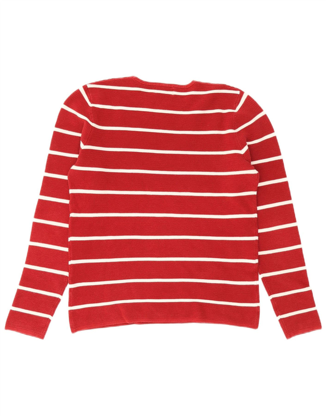 Zara Herre Crew Neck Jumper Sweater Medium Rød Stribet