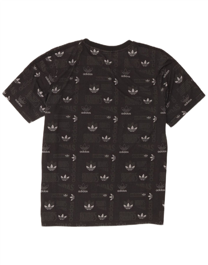 Adidas Grafisk T-shirt top til mænd, stor sort polyester