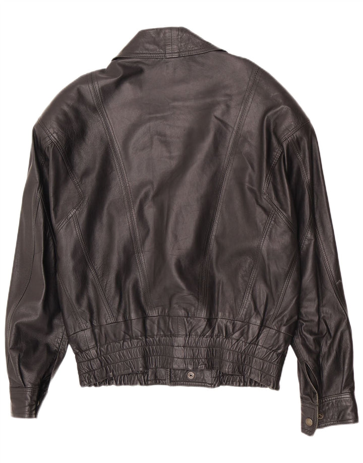 Vintage herre læderjakke IT 46 Small Black Biker