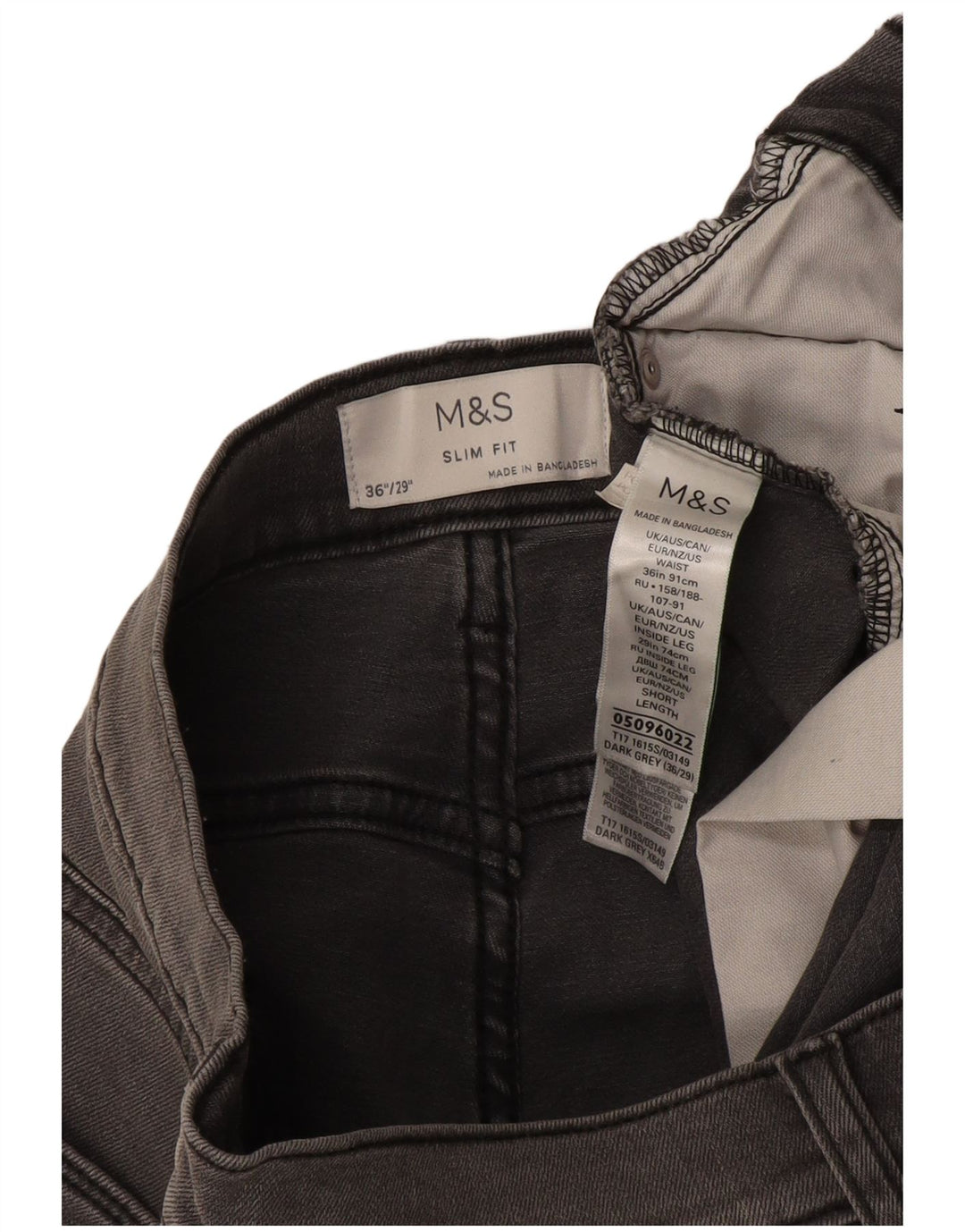 Marks & Spencer Herre Slim Jeans W36 L29 Grå Bomuld