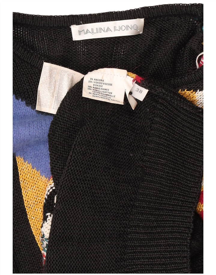Malina Wong Dame sweater med rund hals EU 38 Medium Sort Retro