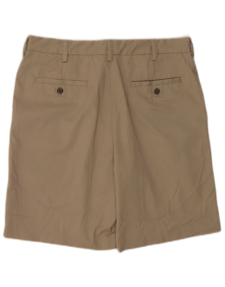 Izod Herre Golf Chino Shorts W34 Large Beige Polyester