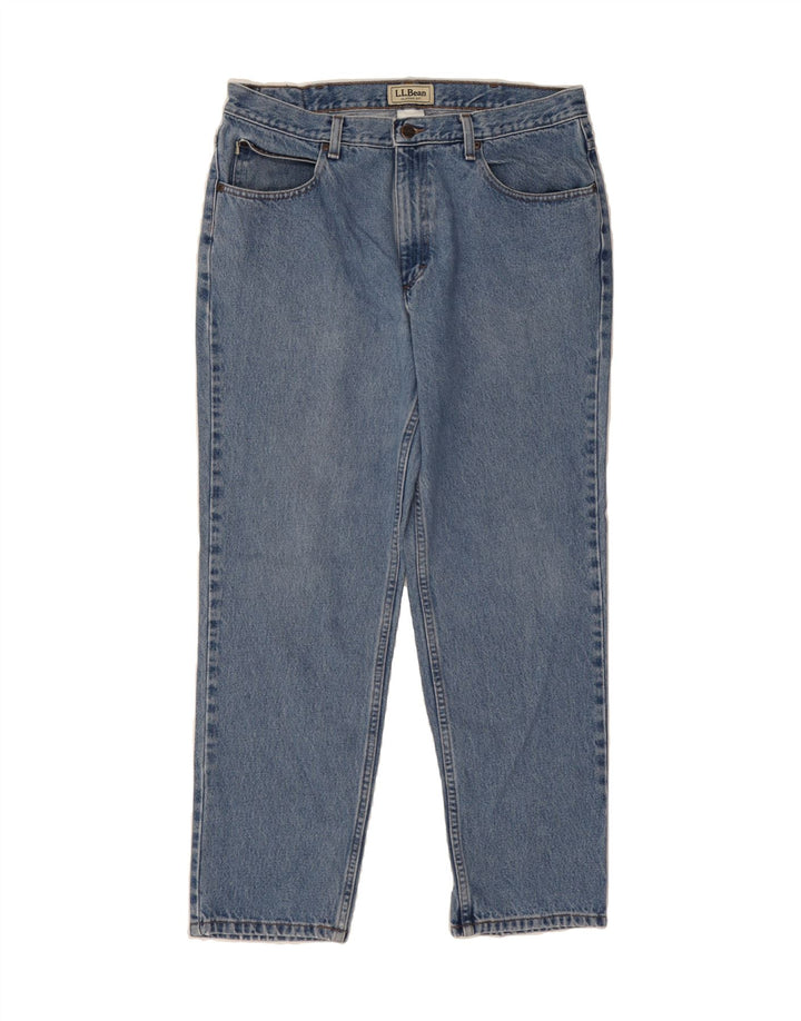 L.L.BEAN Womens Classic Fit Slim Jeans W36 L30  Blue Cotton Vintage L.L.Bean and Second-Hand L.L.Bean from Messina Hembry 