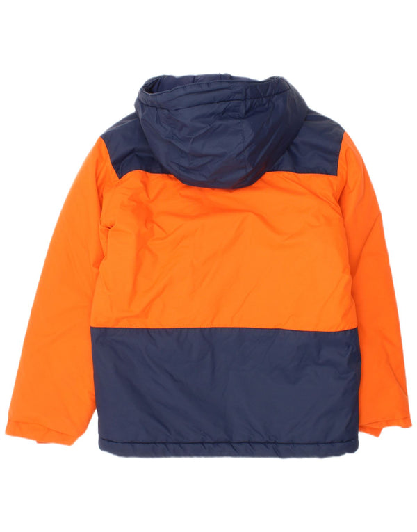 Columbia Boys hættepolstret jakke 7-8 år Lille Orange Colourblock Nylon
