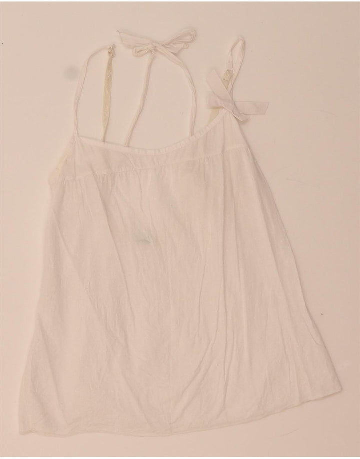 Benetton Dame Crop Cami Top UK 4 XS Hvid