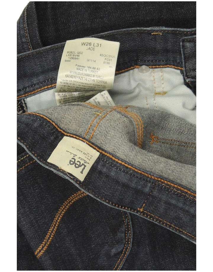LEE Dame Jade Slim Jeans W26 L31 Marineblå Bomuld