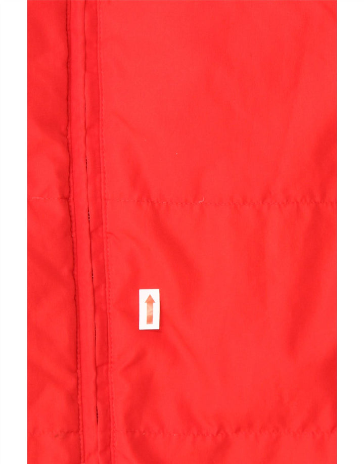 CHAMPION Womens Hooded Padded Jacket UK 14 Medium Red Vintage Champion and Second-Hand Champion from Messina Hembry 