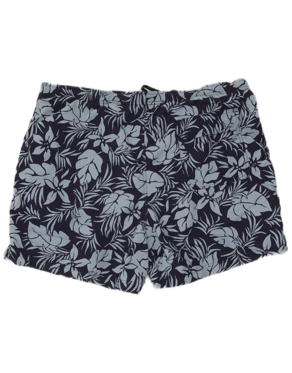 L.L.Bean Badeshorts til mænd store marineblå blomsternylon