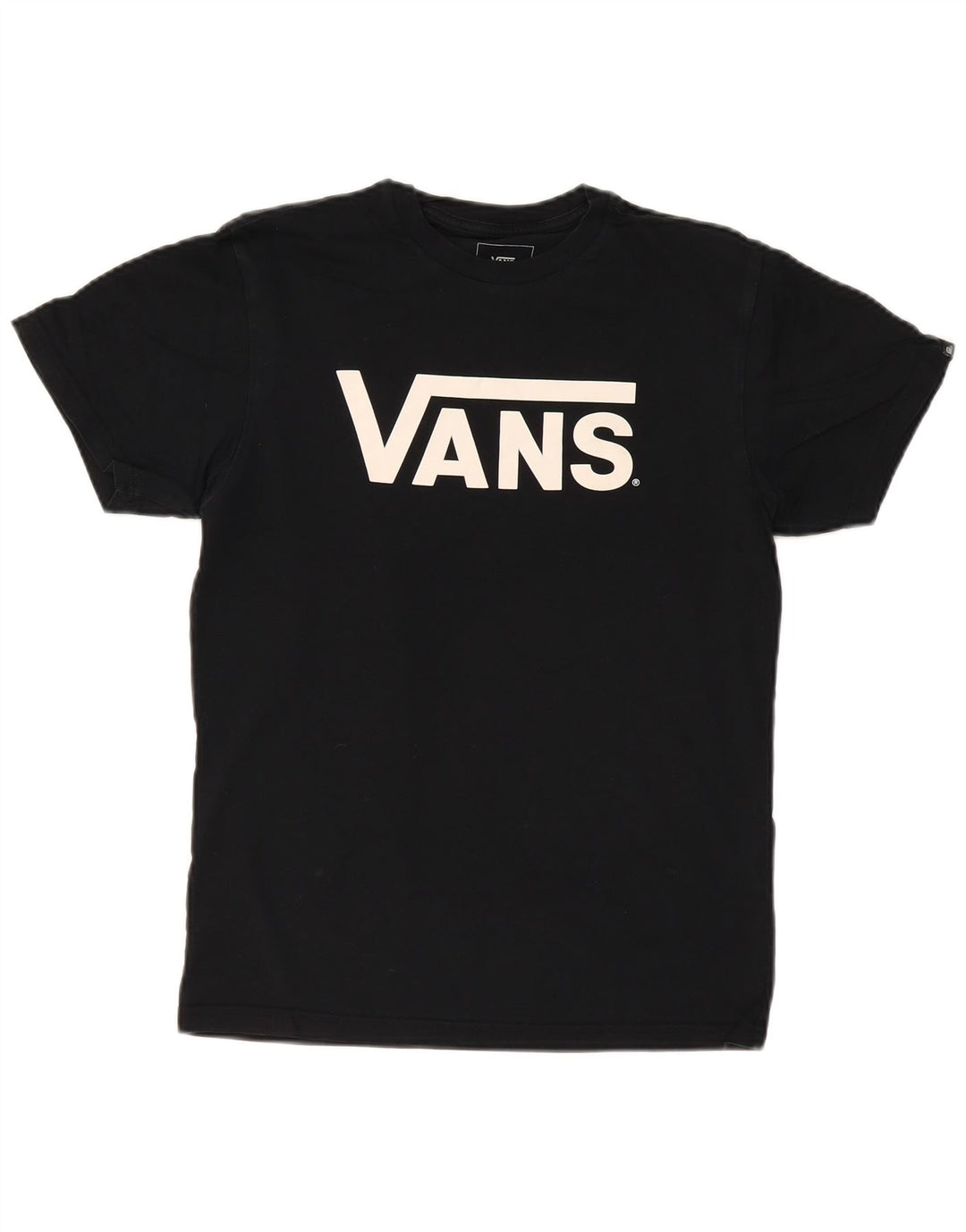 VANS Herre Classic Fit Grafisk T-Shirt Top Lille Sort Bomuld