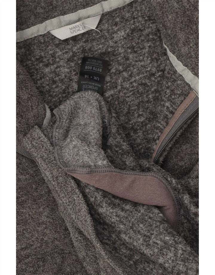 Marks & Spencer Fleecejakke til kvinder UK 16 Stor grå polyester