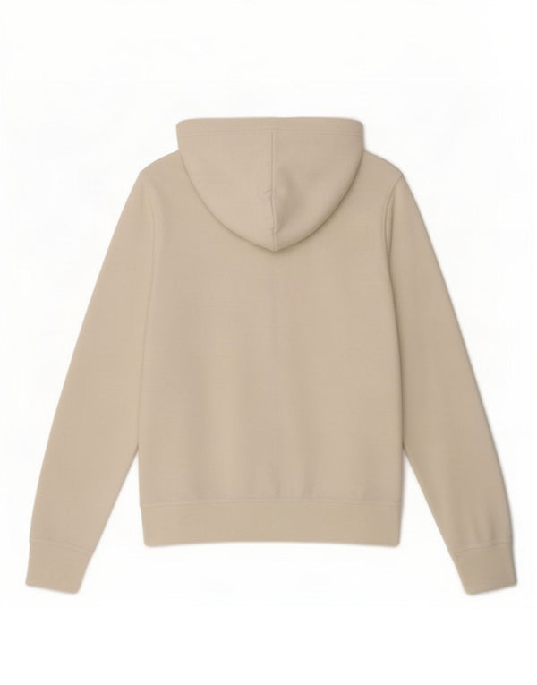 Hollister Dame grafisk hættetrøje Sweater UK 12 Medium White Bomuld