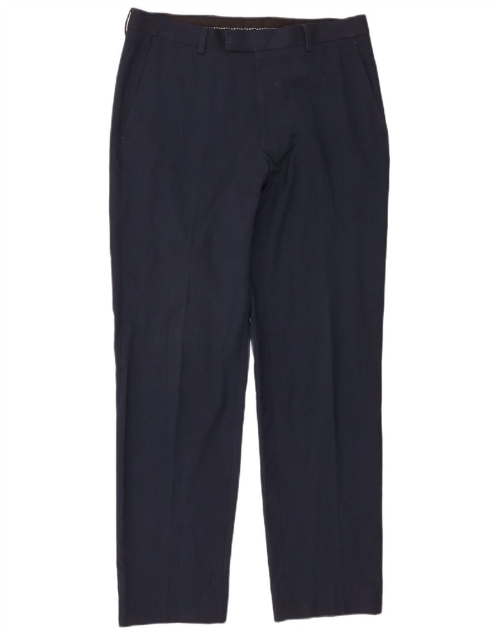 Marks & Spencer Herre Skræddersyede Slim Chino Bukser W32 L31 Navy Blue